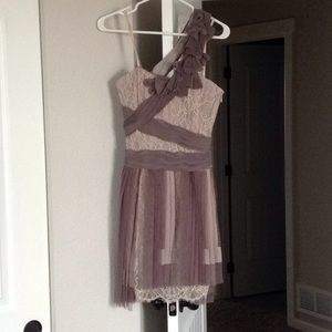 BCBG Max Azria Bare Pink Runway PC Lace Dress